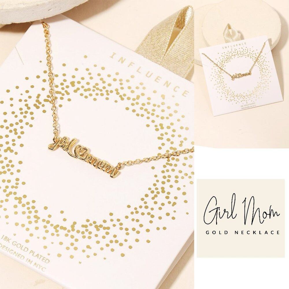 Girl Mom Gold Necklace